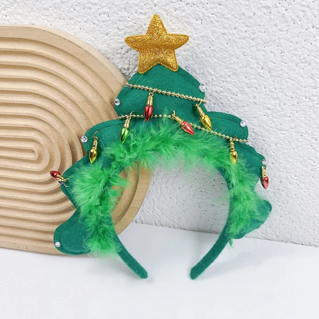 CHRISTMAS TREE HEADBAND Fabric Hair Accessories Autumn Winter