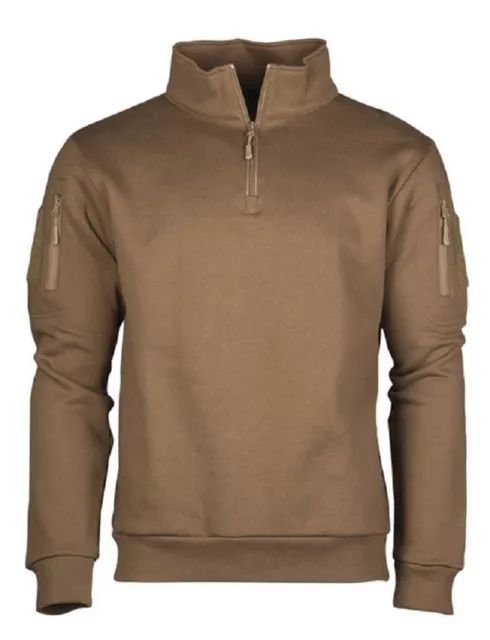 Tactical Outdoor Freizeit Army Sweatshirt mit Zipper Coyote Gr. XL