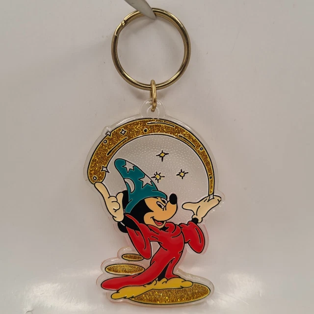 VINTAGE WALT DISNEY Fantasia Sorcerer Mickey Mouse 3" Keychain