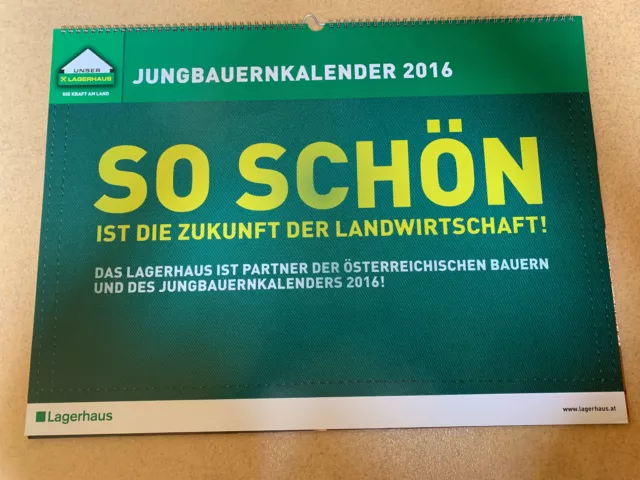 Jungbauern-Kalender 2016, Österreich Edition, wie neu