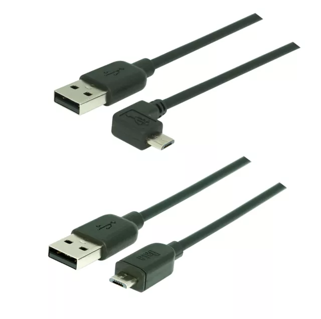 2x 0,2m Premium High Speed Micro USB 2.0 Cavo di Carica Dati, 1x Angolo per