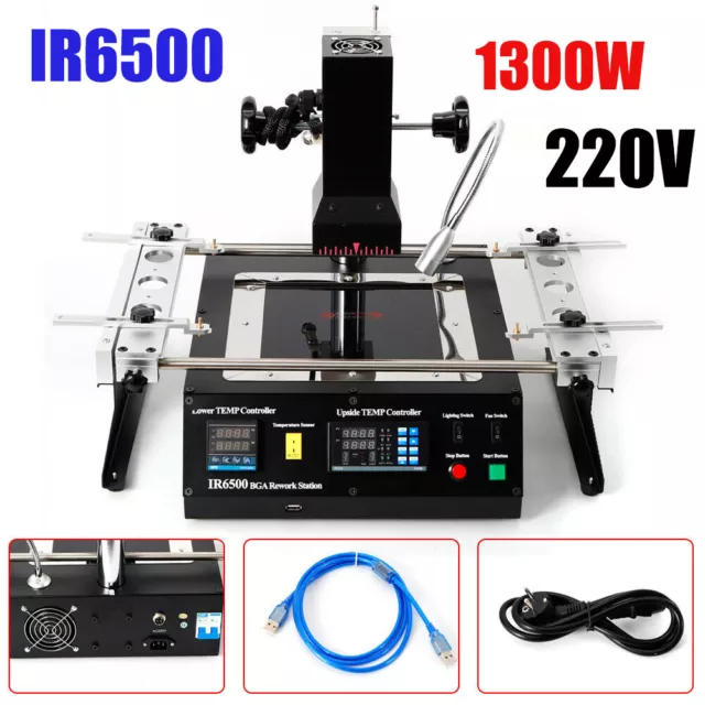 1250W IR6500 BGA Rework Station Repair Heating Infrared Reballing Machine 220V