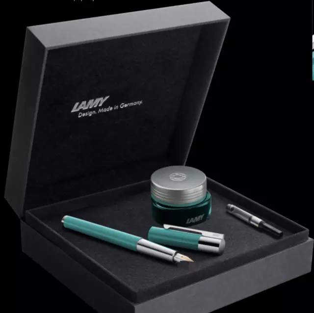 Lamy Scala Fountain Pen in Majestic Jade - 14K Gold Fine Point - NEW in Box