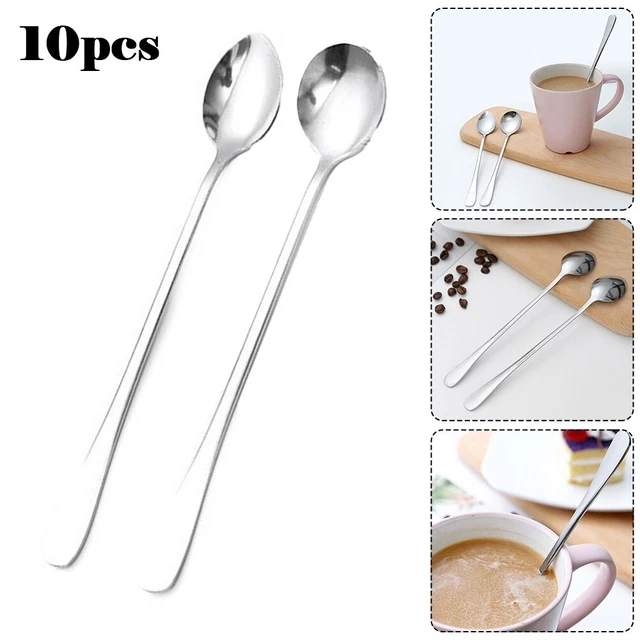 High Quality Löffel 10pcs 20*3cm Bequeme Reinigung Edelstahl Eislöffel
