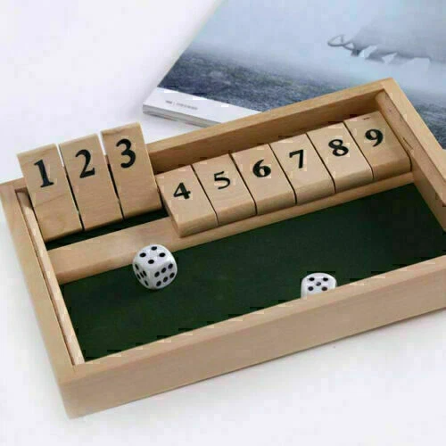 Jeu De Dés Et Rabats En Bois Pour 4 Joueurs – Jeu De Société, Neuf, Règles Non Incluses
