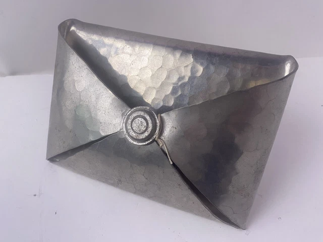 Porte-Courrier En Étain Martelé – Jean GOARDERE – Art Nouveau Original