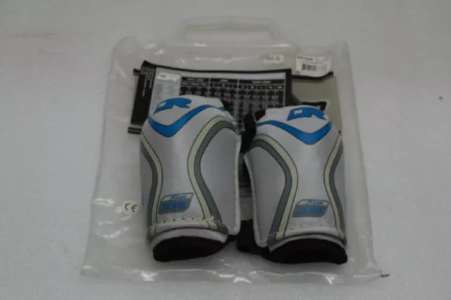 Dr Hockey XLR8 X10 Junior Medium Hockey Elbow Pads - New - White/Blue