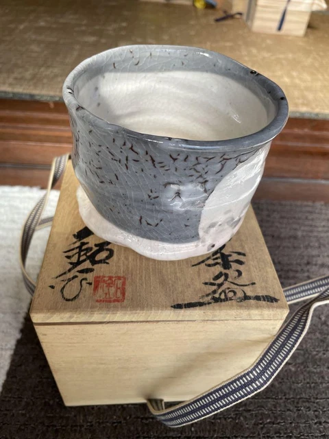 Matcha Tee Schale Mizuno Seto Fukukai Brennofen Japanische Töpferei Ceremony