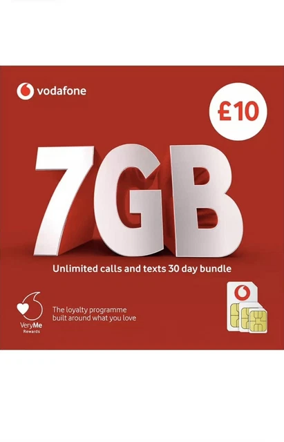 OFFICIAL UK VODAFONE Sim Card Pay As You Go PAYG STANDARD MICRO NANO UK
