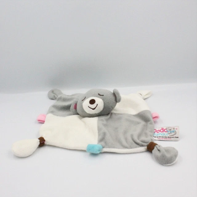 Doudou plat koala ours gris blanc Dodo d'amour MGM - 15132