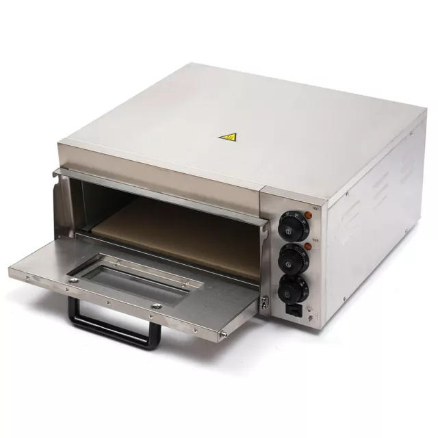 2000W Pizzaofen Pizza Backofen Pizzabackofen Flammkuchen Edelstahl 1 Kammer 220V