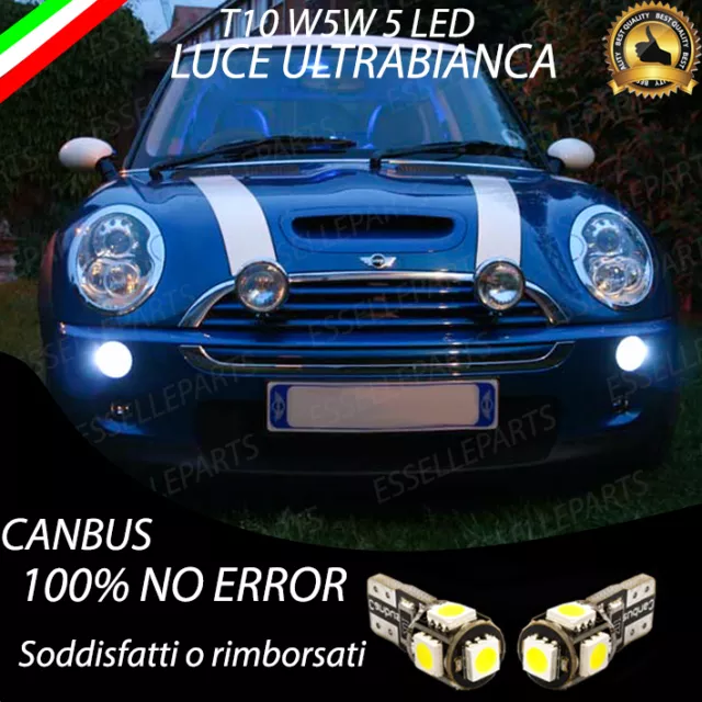 Coppia Luci Posizione 5 Led Mini (R50, R53) One Cooper T10 W5W Canbus No Error