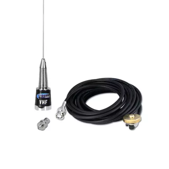 Kit de antena externa VHF resistente de radios RH-5R 1/2 onda con cable coaxial y adaptador