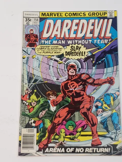 Daredevil 154 Marvel Comics Jester Hyde Cobra Gladiator Bronze Age 1978
