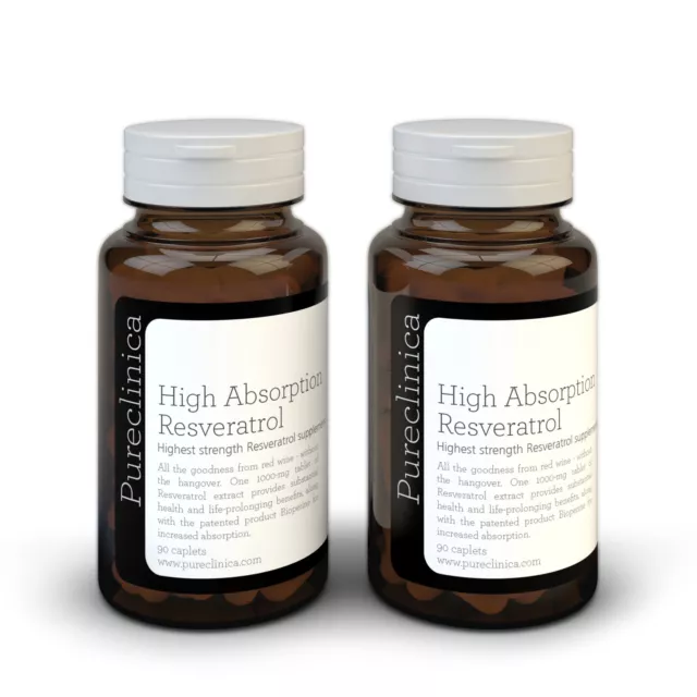 Resveratrol - Huge 1000mg - 6 months supply - Genuine & pure - High Absorption