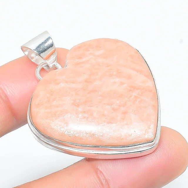 Orange Aventurine Gemstone Handmade Gift Jewelry Pendant 1.77" E714