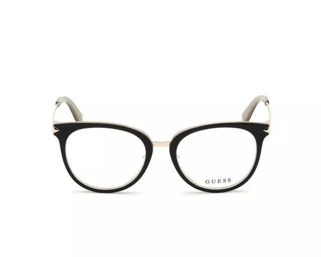 GUESS GU2753 Gold & Black 005 Round Plastic Eyeglasses Frame 51-17-140 GU 2753