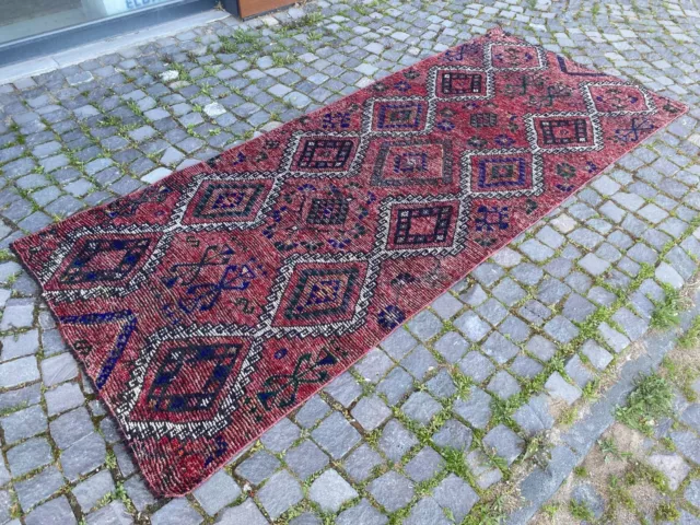Wool rug, Bohemian rugs, Runner rug, Handmade rug, Turkish rug | 3,9 x 9,9 ft