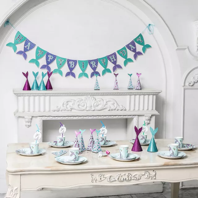 20 Pcs Partyzubehör Für Meerjungfrauen Kuchen Topper Süßigkeiten Box