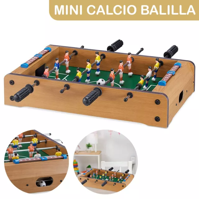 Mini Calcetto da Tavolo Calcio Balilla Biliardino Calcio a 4 Stecche per Bambini