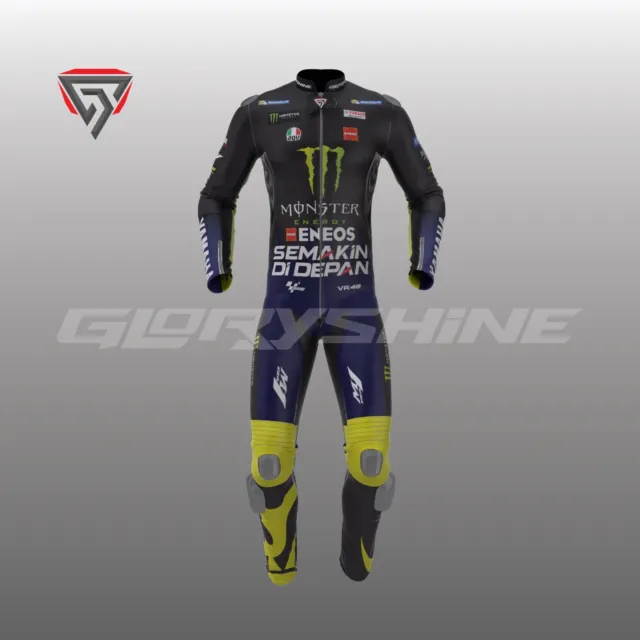 Valentino Rossi Motorcycle Leather Racing Suit Movistar Yamaha MotoGP 2017 2