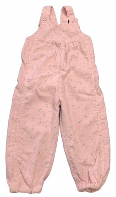 Healthtex. Overalls Courderoy Pink Hearts Pastel Design Vintage Sz 2T