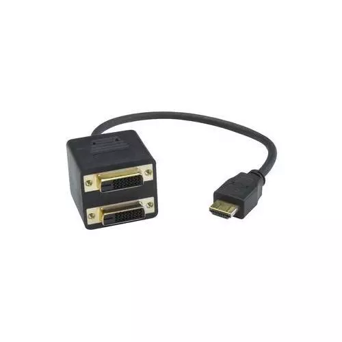 RT01441 Clever Little Boîte CLB-H19M-D25FX2-1FT HDMI À 2X Dvid Adaptateur