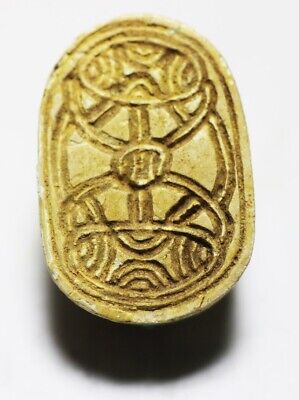 Zurqieh -Ad594- Ancient Egypt. Faience Scarab. New Kingdom. 1400 - 1300  B.c