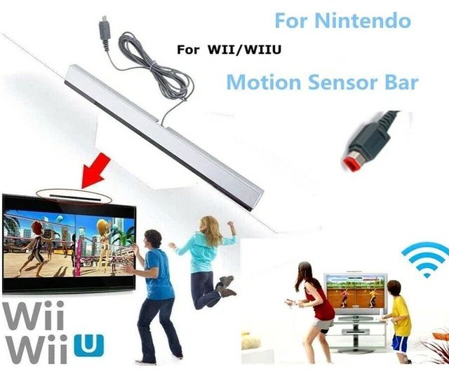 WIRED REMOTE MOTION Sensor Bar IR Infrared Ray Inductor for Nintendo