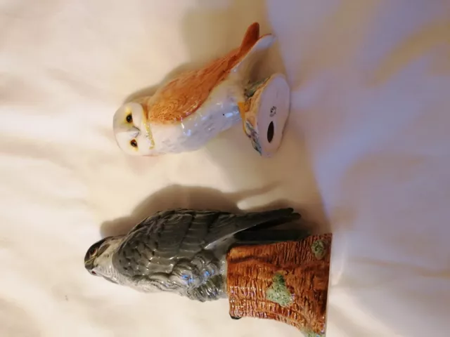 Beswick Peregrine Falcon Beneagles Decorative Liquor Bottle 1979 & Barn Owl 3