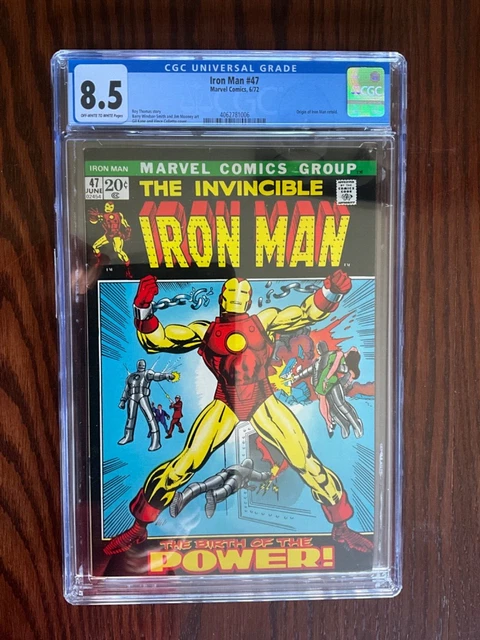 Iron Man #47 Cgc 8.5 Fv Origin Of Iron Man Retold, Classic Cover, Black Cover