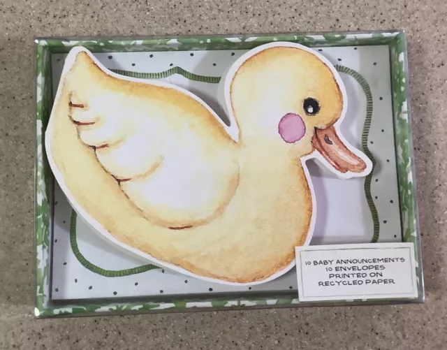 New In Box  "Susan Branch"  10  "Duckie"  Baby Announcements & Envelopes