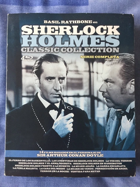 SHERLOCK HOLMES CLASSIC Collection (4-Disc Blu-Ray of 14 Basil Rathbone ...