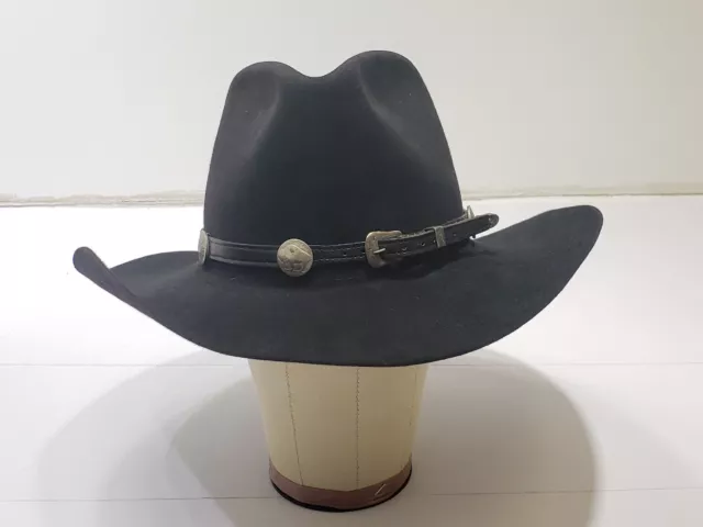 Resistol 4x XXXX Beaver Long Oval Cowboy Western Hat Self Conforming Black 7