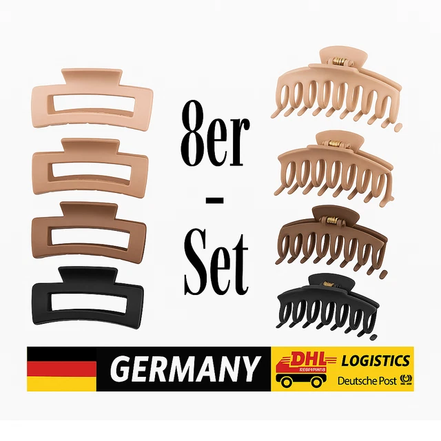 6 Stück Haarkämme Mit Clip – Schwarz, Praktisch Für Frisuren Und Haarstyling