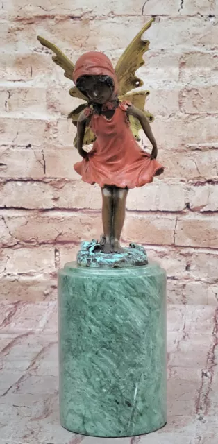 Handgemacht Mehrfarbig Patina Angel Fairy Handgemacht Skulptur Von Milo Angebot