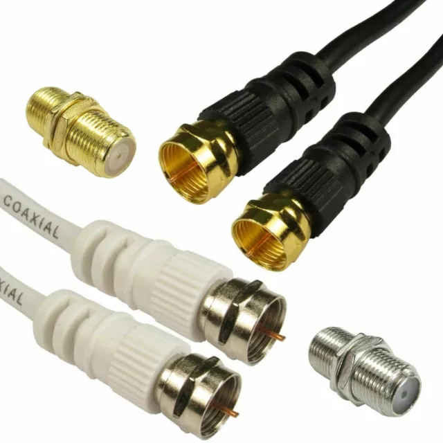 Coaxial Satellite Cable F Type Aerial Lead Male to M Sky Virgin Media Extension