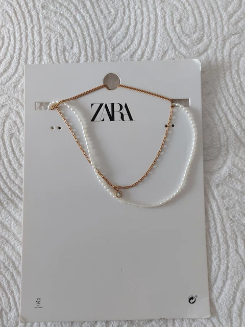 Collana Zara 4 Strati Con Ciondolo Moneta, Placcata Oro 18K, Nuova Senza Etichette