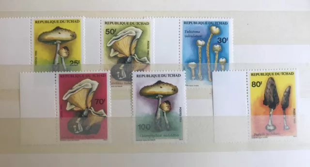 Chad - 1985 - Fungi / Mushrooms / Flora - stamps MNH** Alb