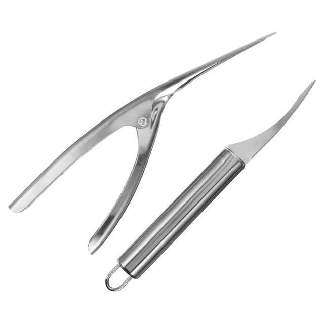 Pelagamberi In Acciaio Inox - Attrezzo Multifunzione Per Pulire Gamberi E Pesce - Foto 5