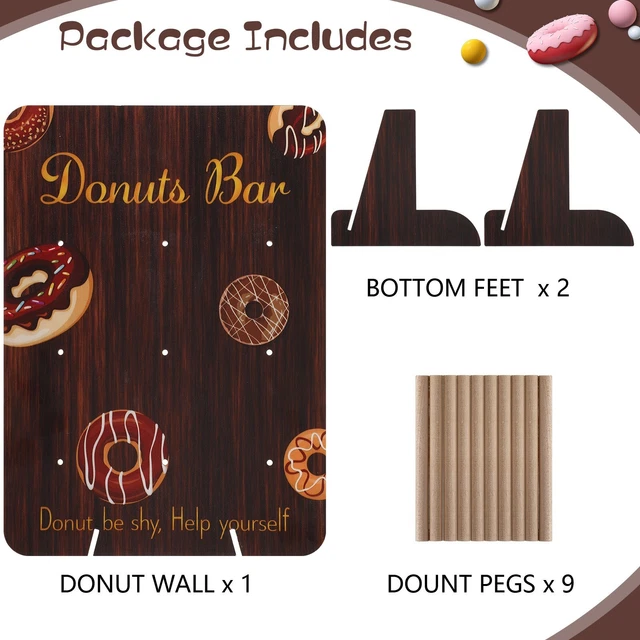 Soporte Donut Soporte Donut Robusto Hermoso Hecho a Mano 5*41 Cm Madera