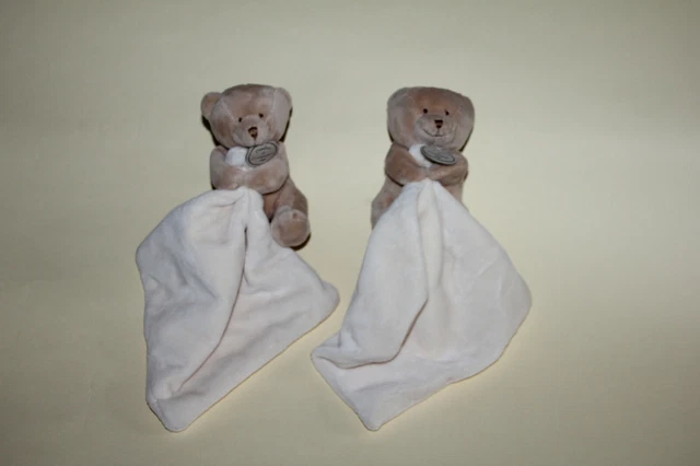 Doudou Et Compagnie Ours Marron Mouchoir Beige  " Boite Fleur "  Neuf*
