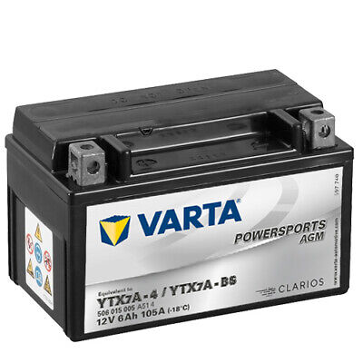 BATTERIA KYMCO DJ 50 S 4t u6105 anno 2015 VARTA ytx7a-bs AGM chiuso 