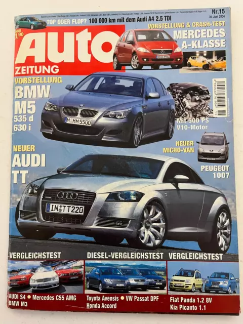 AUTOZEITUNG 15/2004 -Audi TT - BMW 503 - E60 M5 - E46 M3 - Mercedes C55 AMG - S4