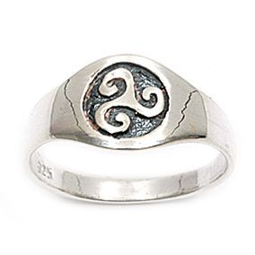 Chevalière T66 Croix Fleur de Lys Argent Massif 925 Rhodié Dolly-Bijoux 