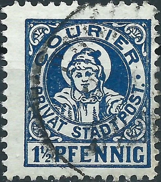 MÜNCHEN Privatpost "COURIER" 1897 Mi.3 gestempelt ohne Gummierung (#35829-5)