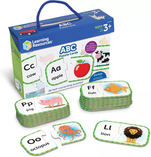 ABC Puzzle Cards, Kindergarten Readiness, Self Correcting Puzzles, Alphabet Lear