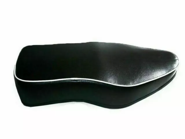 Nuovissimo sedile doppio BSA nero leatorite con perle bianche sedile completo