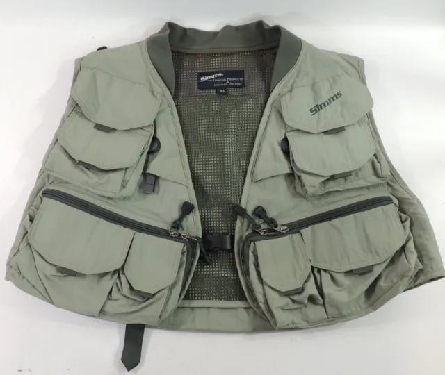 SIMMS GUIDE FLY Fishing Vest Size Large 7 Pockets Great Condition