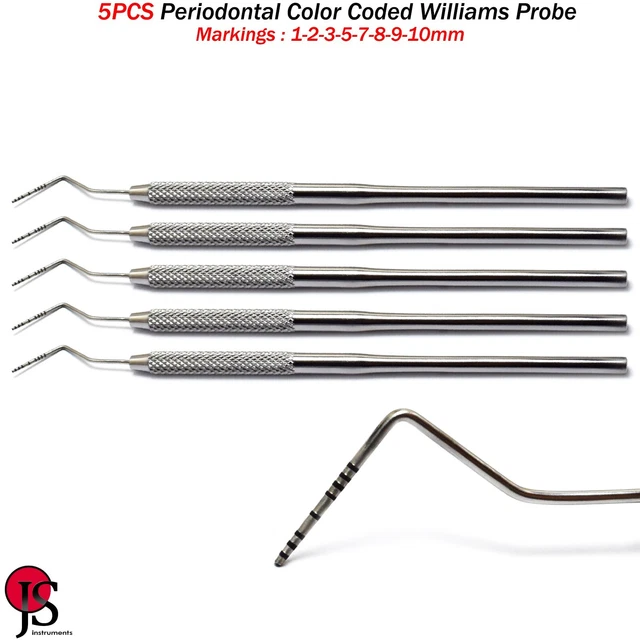 DENTAL PERIODONTAL WILLIAMS Probe Pocket Depth Measuring Examination